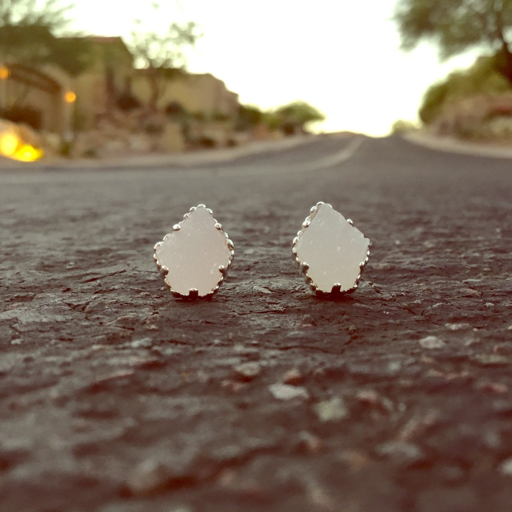 Druzy stud earrings